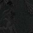 Floral Jacquard Fringed V-Neck Tailored Top, BLACK, swatch