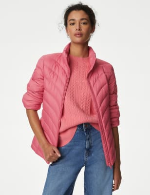 

Womens M&S Collection Feather & Down Packaway Puffer Jacket - Bright Rose, Bright Rose