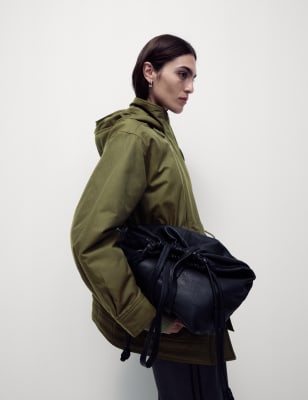 

Womens M&S Collection Utility-Parka aus Baumwollmischgewebe - Khaki, Khaki