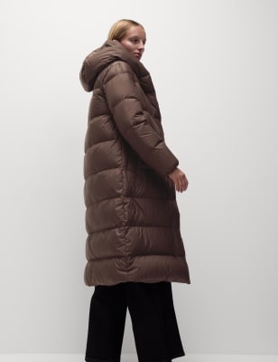 

Womens M&S Collection Feather And Down Longline Puffer Coat - Dark Chocolate, Dark Chocolate