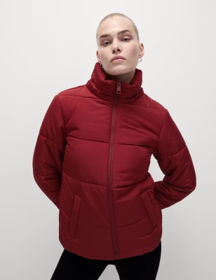 

Womens M&S Collection Recycled Thermowarmth™ Hooded Puffer Jacket - Dark Red, Dark Red