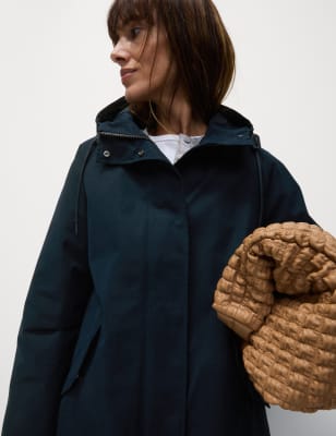 

Womens M&S Collection Stormwear™ Hooded Raincoat - Navy, Navy