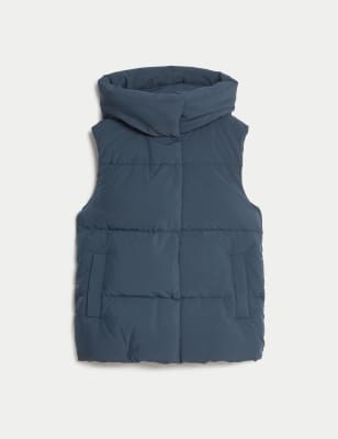 

Womens M&S Collection Feather & Down Hooded Gilet - Nightshade, Nightshade