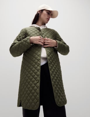 

Womens M&S Collection Recycled Thermowarmth™ Quilted Coat - Hunter Green, Hunter Green