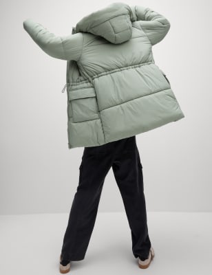 

Womens M&S Collection Thermowarmth™ Stormwear™ Quilted Puffer Coat - Soft Green, Soft Green