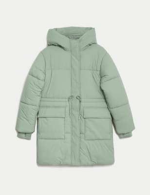 

Womens M&S Collection Thermowarmth™ Stormwear™ Quilted Puffer Coat - Soft Green, Soft Green