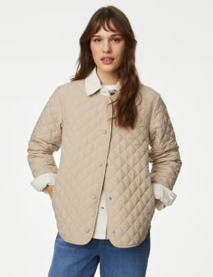 

Womens M&S Collection Recycled Thermowarmth™ Quilted Jacket - Medium Beige, Medium Beige