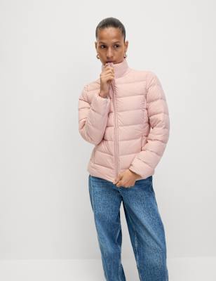 

Womens M&S Collection Feather & Down Packaway Puffer Jacket - Pink Shell, Pink Shell