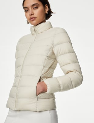 

Womens M&S Collection Feather & Down Quilted Packaway Puffer Jacket - Oyster, Oyster