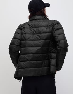 

Womens M&S Collection Feather & Down Quilted Packaway Puffer Jacket - Black, Black