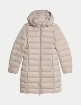 

Womens M&S Collection Feather & Down Padded Puffer Coat - Light Beige, Light Beige