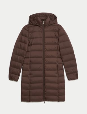 

Womens M&S Collection Feather & Down Padded Puffer Coat - Dark Chocolate, Dark Chocolate