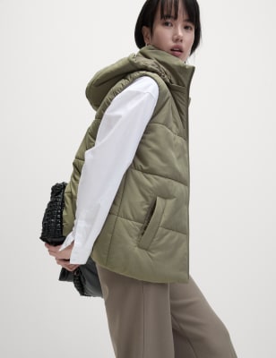 

Womens M&S Collection Thermowarmth™ Hooded Puffer Gilet, Sable