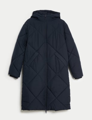 

Womens M&S Collection Thermowarmth™ Diamond Quilted Padded Coat - Midnight Navy, Midnight Navy