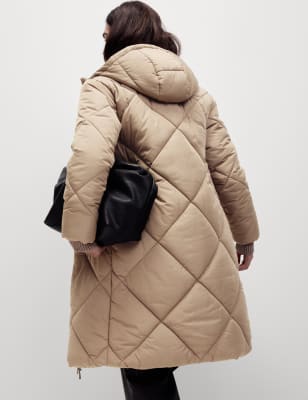 

Womens M&S Collection Thermowarmth™ Diamond Quilted Padded Coat - Mocha, Mocha