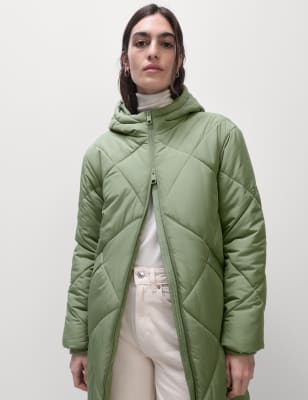 

Womens M&S Collection Thermowarmth™ Diamond Quilted Padded Coat - Bright Sage, Bright Sage