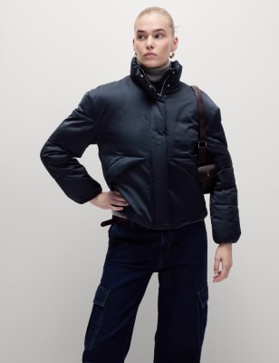 

Womens M&S Collection Satin Thermowarmth™ Puffer Jacket - Midnight Navy, Midnight Navy