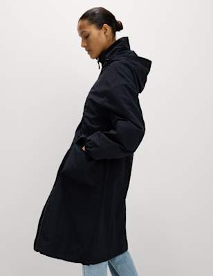 

Womens M&S Collection Lightweight Rain Parka, Midnight Navy