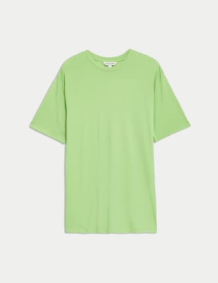 

Womens Autograph Pure Lyocell Longline T-Shirt - Pale Green, Pale Green