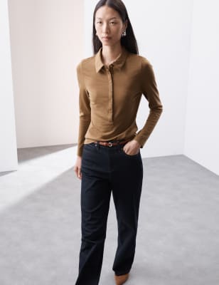

Womens Autograph Oberteil aus Wollmischgewebe - Caramel, Caramel