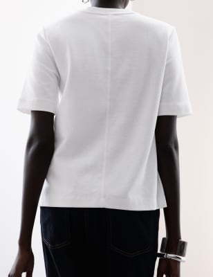 

Womens Autograph Cotton Rich T-Shirt, Soft White