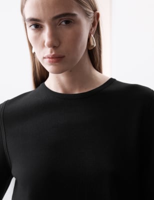 

Autograph Camiseta de punto con cuello redondoWomens - Black, Black