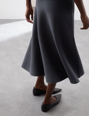 

Womens Autograph Midi-Glockenrock aus Strick - Dark Navy, Dark Navy