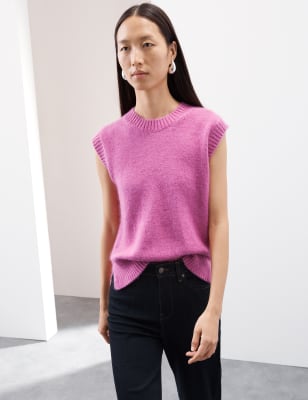 

Womens Autograph Pullover mit Rundhalsausschnitt, Strukturmuster und Mohair - Freesia, Freesia