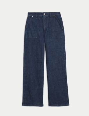 

Womens Autograph High Waisted Straight Leg Carpenter Jean - Medium Indigo, Medium Indigo