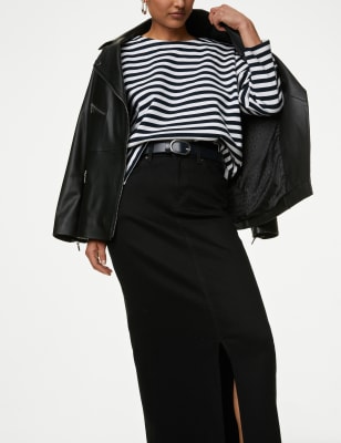 

Womens Autograph Denim-Maxi-Rock - Black, Black