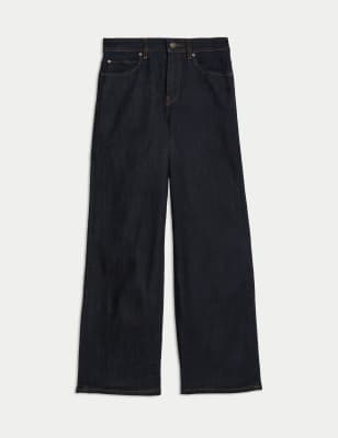 

Womens Autograph Lyocell Blend Wide Leg Jeans - Dark Indigo, Dark Indigo