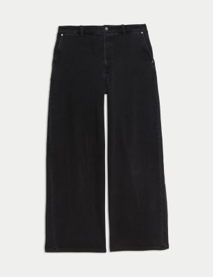 

Womens Autograph Mid Rise Wide Leg Jean - Black, Black