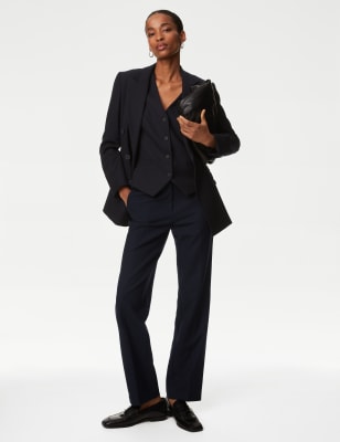 Autograph Straight Leg Trousers with Wool - 10 - Moondust, Moondust