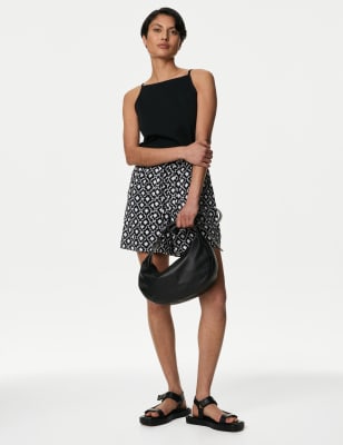 

Autograph Pantalón corto de cintura alta estampado de cuproWomens - Black Mix, Black Mix