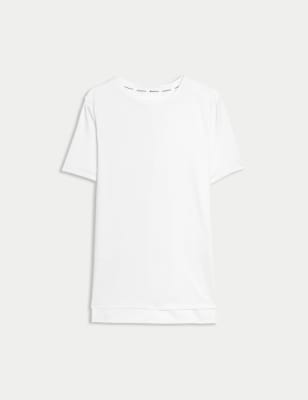 

Womens Goodmove Scoop Neck Mesh Back T-Shirt - White, White