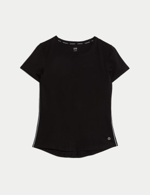 

Marks & Spencer Cotton Rich Side Stripe T-Shirt (FEMALE, BLACK, 14)