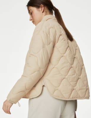 

Womens Goodmove Packaway Quilted Funnel Neck Jacket - Beige, Beige