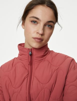 

Womens Goodmove Verstaubare Steppjacke mit Stehkragen - Brick, Brick