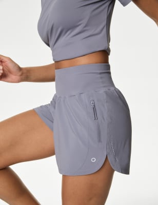 

Womens Goodmove High Waisted Sports Shorts - Lavender Grey, Lavender Grey