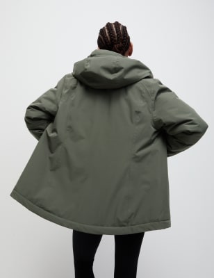 

Womens Goodmove Padded Waterproof Hooded Jacket - Dark Olive, Dark Olive