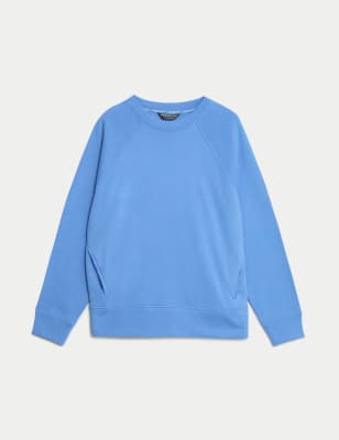 

Womens Goodmove Cotton Rich Crew Neck Sweatshirt - Azure Blue, Azure Blue