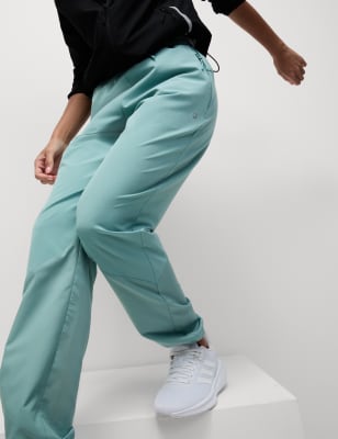 

Womens Goodmove Panelled High Waisted Tapered Joggers - Dusted Aqua, Dusted Aqua