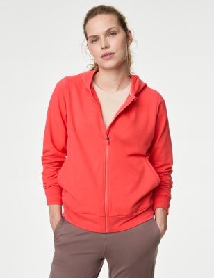 

Womens Goodmove Cotton Rich Relaxed Zip Up Hoodie - Flame, Flame