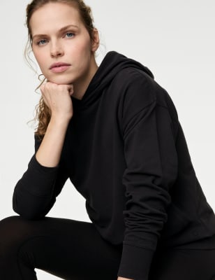 

Womens Goodmove Cotton Rich Relaxed Hoodie - Black, Black