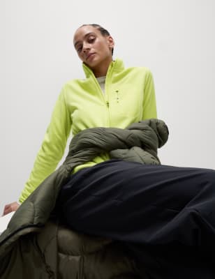 

Womens Goodmove Thermal Zip Up Funnel Neck Fleece - Limeade, Limeade