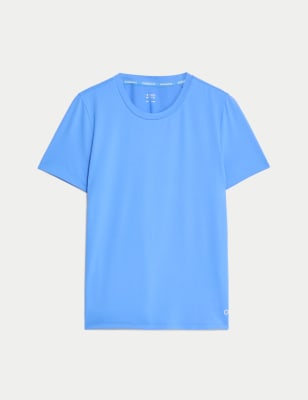 

Womens Goodmove Scoop Neck Fitted T-Shirt - Azure Blue, Azure Blue