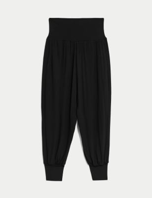 

Womens Goodmove High Waisted Hareem Yoga Joggers - Black, Black