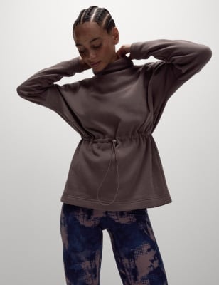 

Womens Goodmove Cotton Rich Brushed Funnel Neck Sweatshirt - Taupe, Taupe