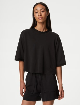 

Goodmove Camiseta corta cuadrada de escote abierto con algodónWomens - Black, Black