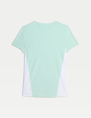 

Womens Goodmove Colour Block Scoop Neck T-Shirt - Light Green, Light Green